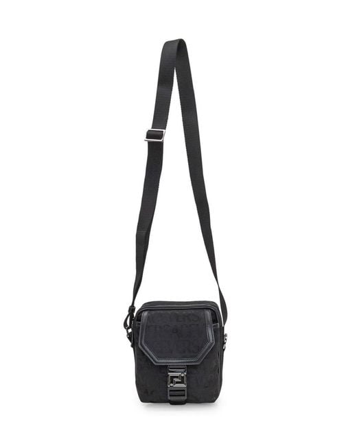 Versace Black Logo Shoulder Bag for men