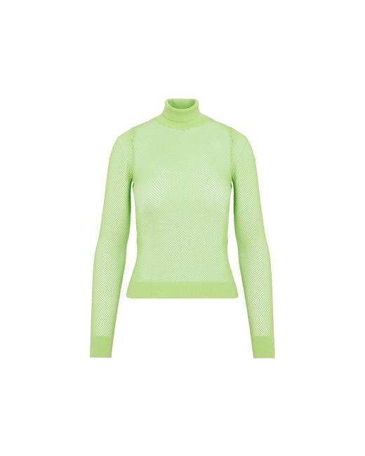 green mesh turtleneck