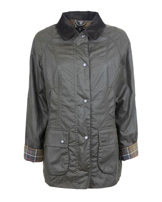 Barbour Gray Beadnell Waxed Jacket