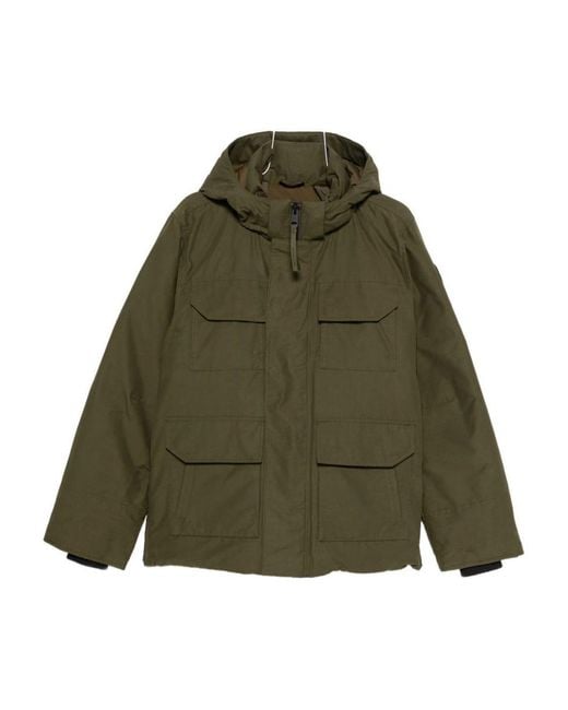 Canada Goose Green Maitland Cotton Parka Coat for men