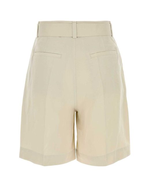 Woolrich Natural Sand Viscose Blend Shorts