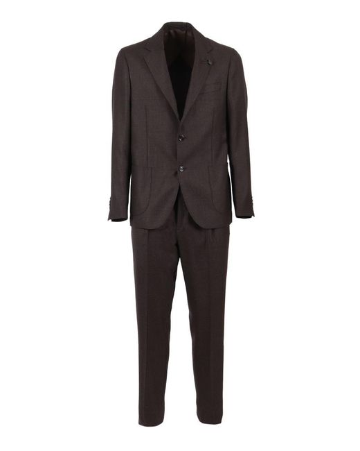 Lardini Black Single-breasted Suit for men