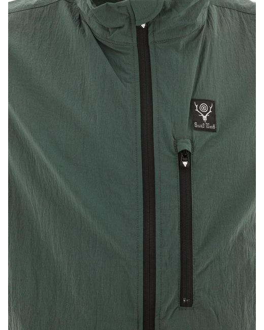 South2 West8 Green "Packable" Vest Jacket for men