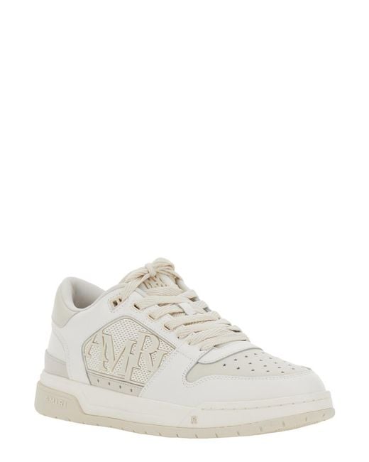 Amiri White Low Top Sneakers With Logo Lettering for men