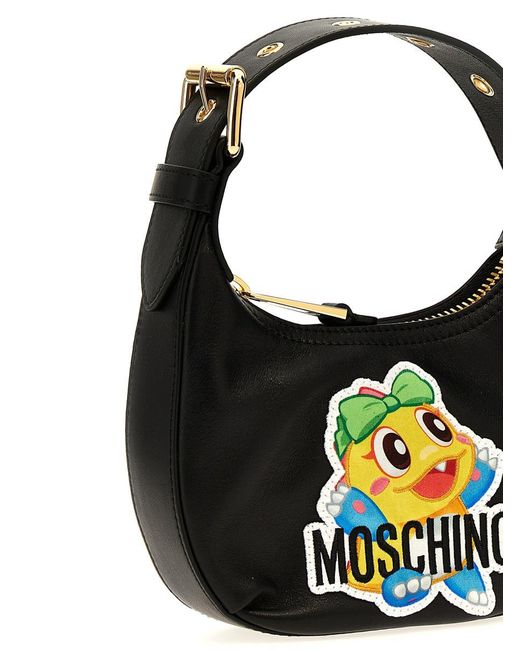 Moschino Bubble Bobble Hand Bags Black