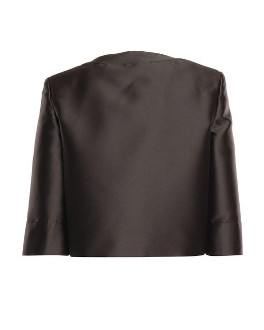 Alberta Ferretti Black Single-Breasted Jacket