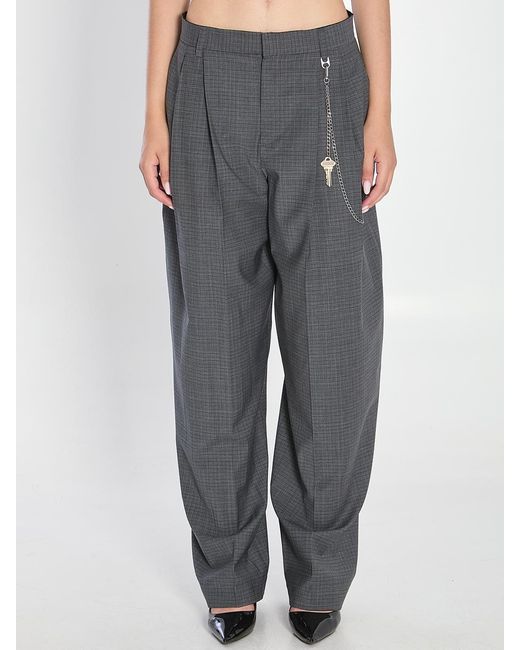 Alexander Wang Gray Wool-Blend Trousers