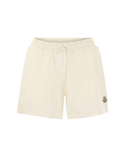 Moncler Natural Jersey Shorts