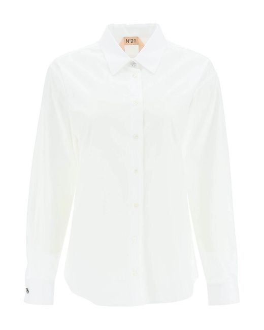 N°21 White N.21 Shirt With Jewel Buttons