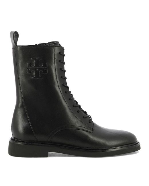 Tory Burch Black Lace-up Boots