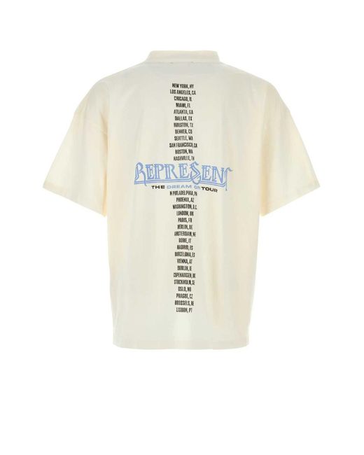 Represent White T-Shirts for men