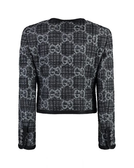 Gucci Black GG Tweed Jacket
