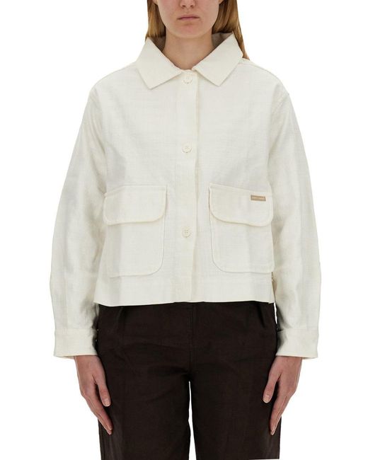 Saint James White Shirt Jacket
