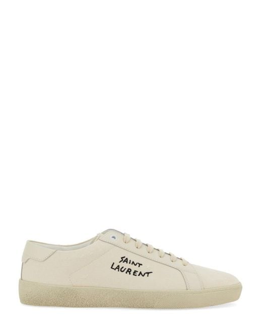 Saint Laurent White Sl06 Signa Sneakers for men