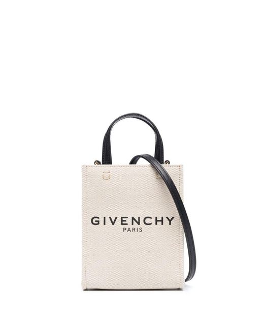 Givenchy White G-Tote Mini Shopping Bag