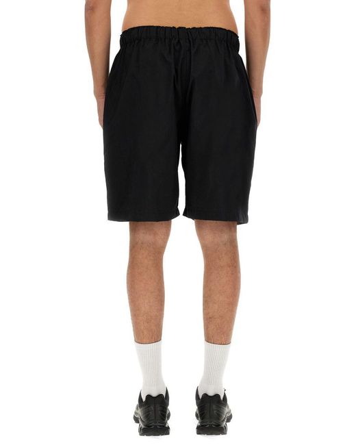 South2 West8 Black Nylon Bermuda Shorts for men