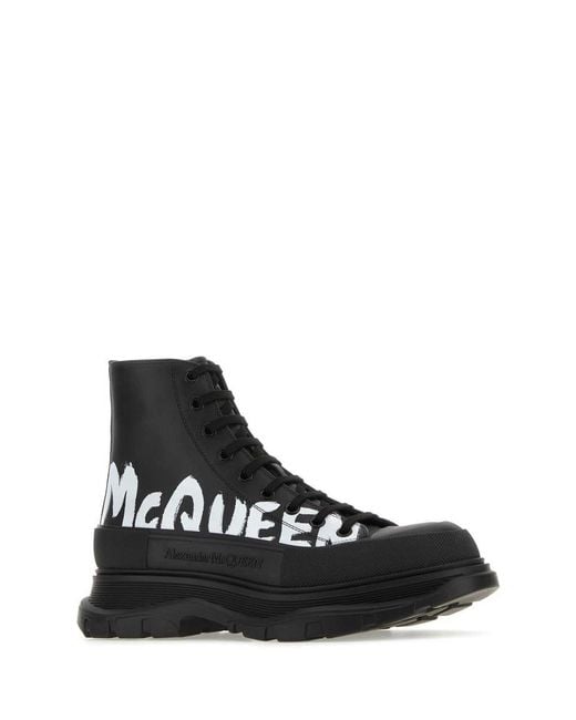 Arbejdsgiver Fedt Politistation Alexander McQueen Boots in Black for Men | Lyst