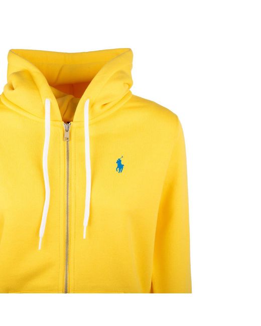 Ralph Lauren Coastal Yellow Hoodie With Zipper