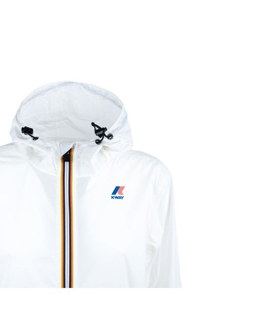K-Way White Folding Waterproof Jacket Le Vrai 4.0 Claude