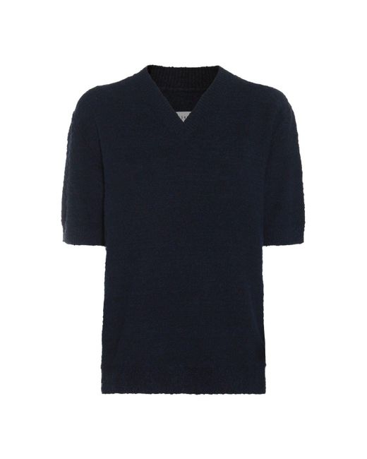 Maison Margiela Blue Cotton Blent T-Shirt