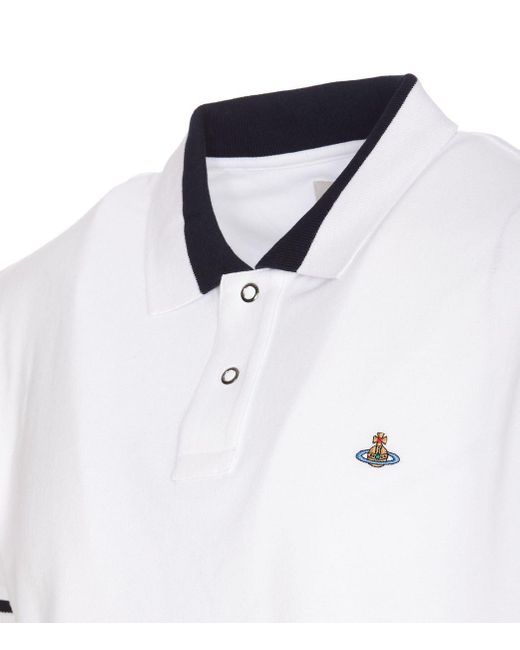 Vivienne Westwood White Cotton Polo Shirt for men
