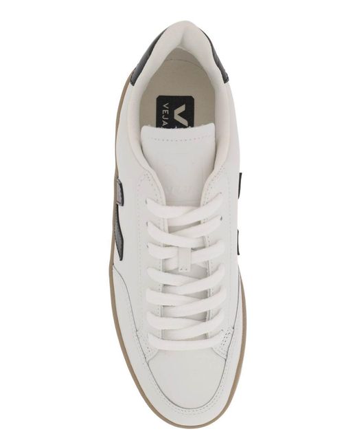 Veja White Leather V-12 Sneakers for men