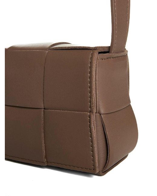 Bottega Veneta Brown Cassette Mini Shoulder Bag