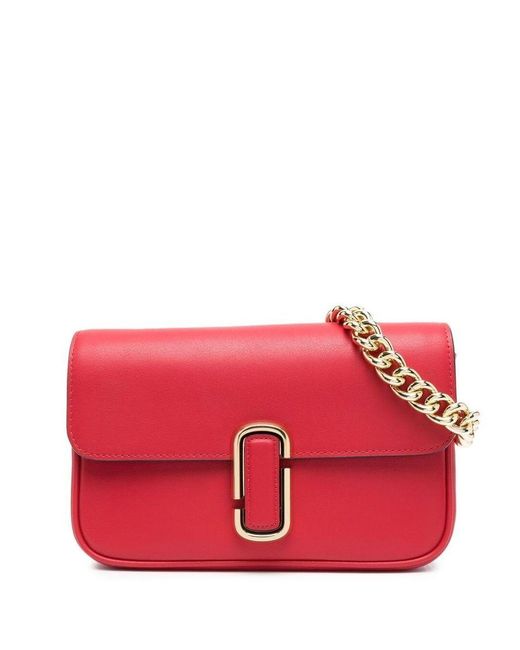 Marc Jacobs Red The J Leather Crossbody Bag