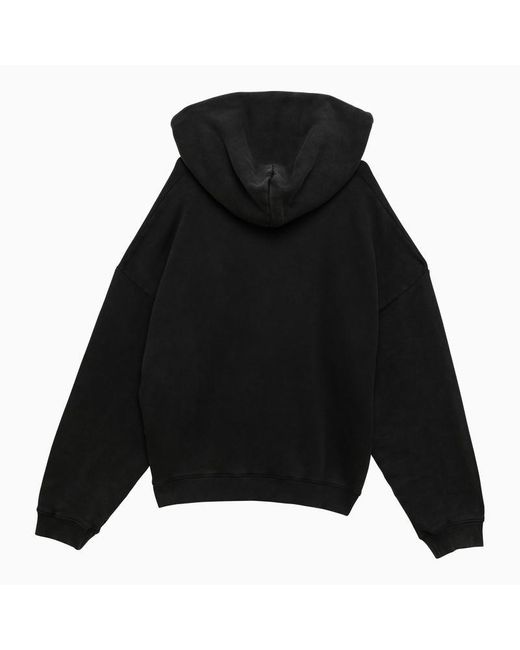 Acne Black Hoodie With Logo for men