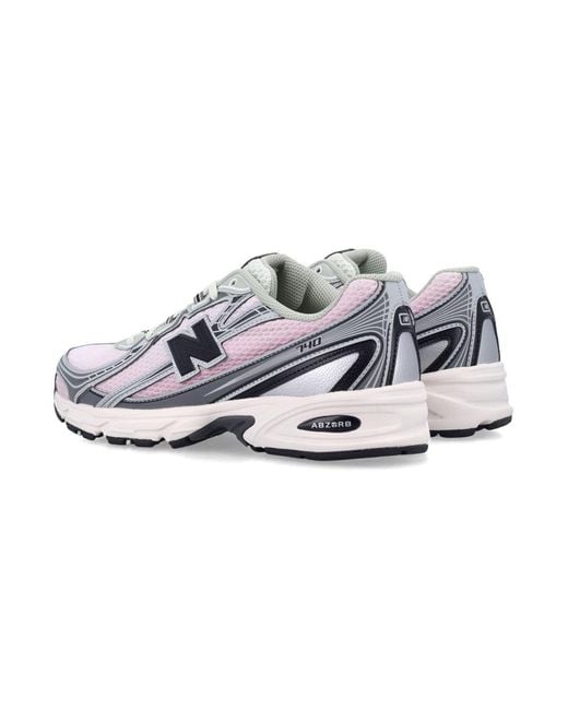 New Balance White 740 Mesh And Synthetic Running-Inspired Sneakers