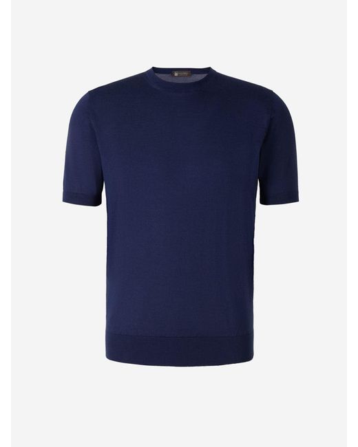 Colombo Blue Cashmere And Silk T-shirt for men