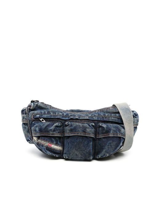 DIESEL Blue Bum Bags for men