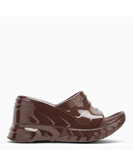 Givenchy Brown Marshmallow Wedge Sandals Chocolate