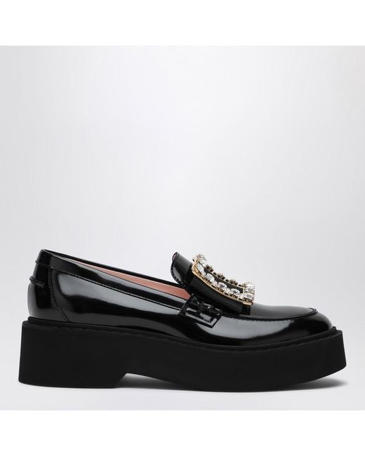 Roger Vivier Black Viv' Rangers Patent Leather Loafers