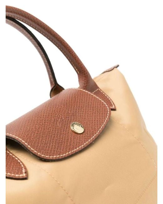Longchamp Natural 'Le Pliage S' Handbag With Engraved Logo