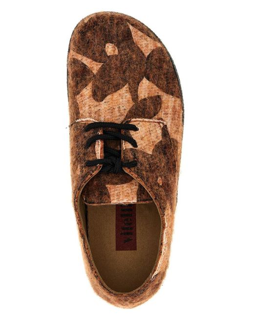 VITELLI Brown 'silk On Doomboh' Lace Up Shoes