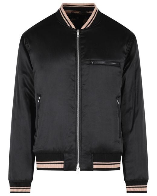 Dries Van Noten Black 'Volker' Reversible Bomber Jacket for men
