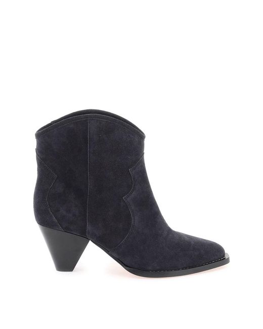 Isabel Marant Blue 'darizo' Suede Ankle-boots