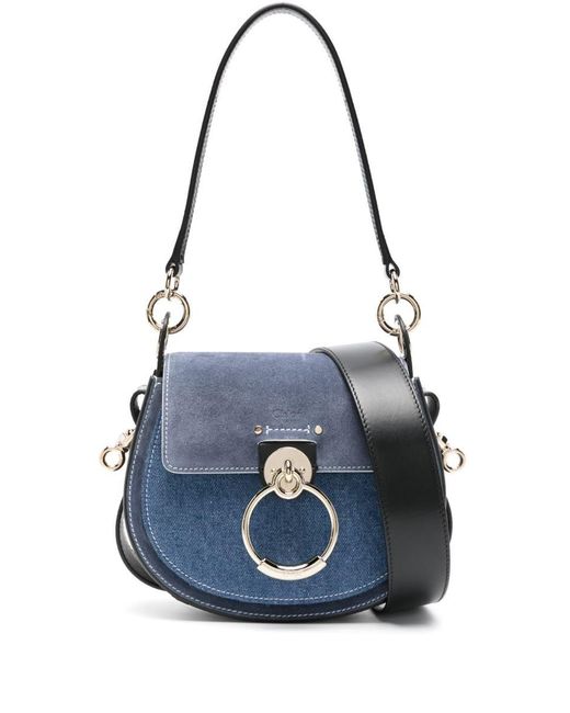 Chloé Blue Small Tess Denim Crossbody Bag