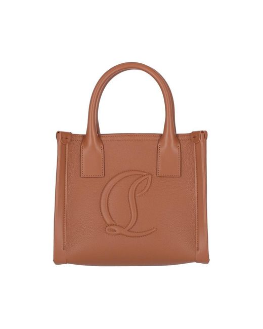 Christian Louboutin Brown By My Side Mini Tote Bag