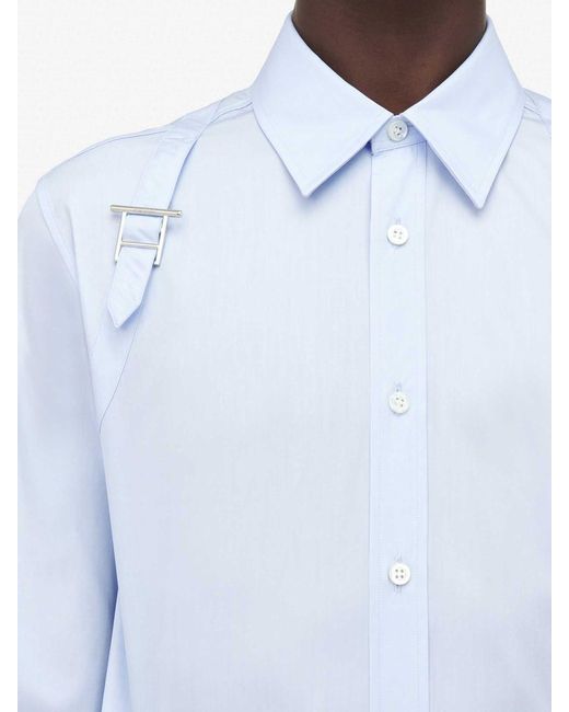 Alexander McQueen Blue Cotton Shirts for men