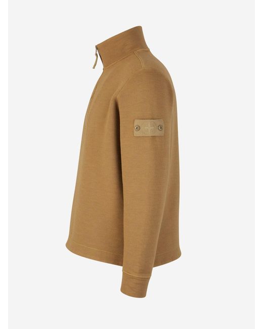 Stone Island Brown Ghost Plush Sweater for men