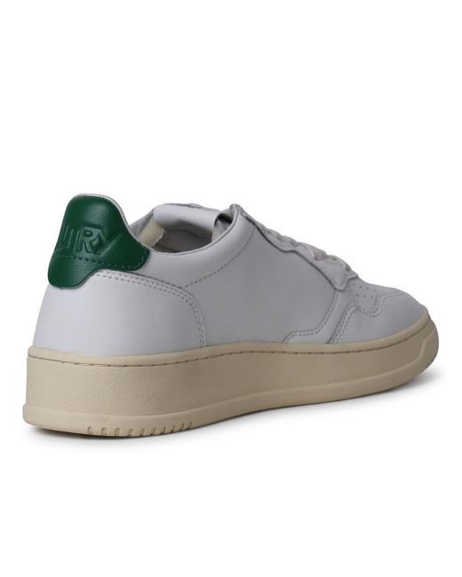 Autry Gray White Leather Medalist Sneakers for men