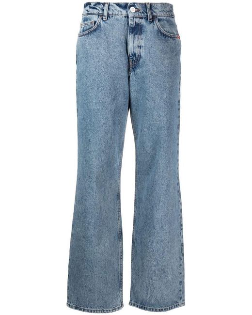 AMISH Stonewashed Trousers in Blue | Lyst