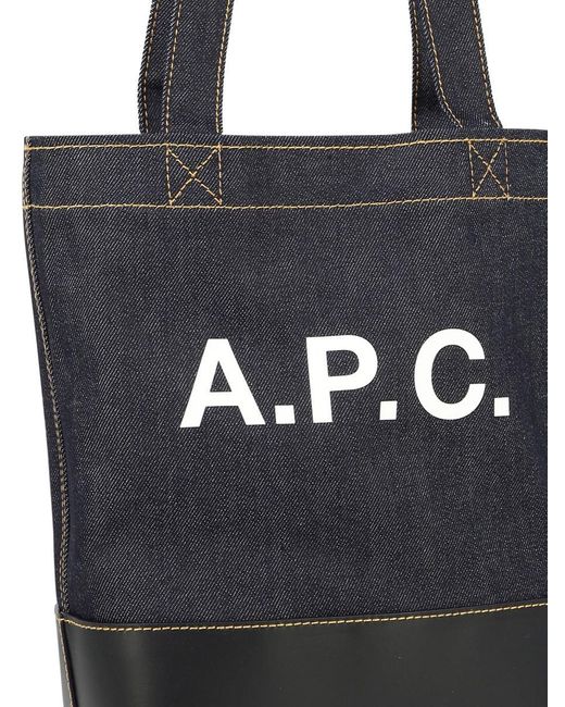 A.P.C. Black "Axel" Tote Bag for men