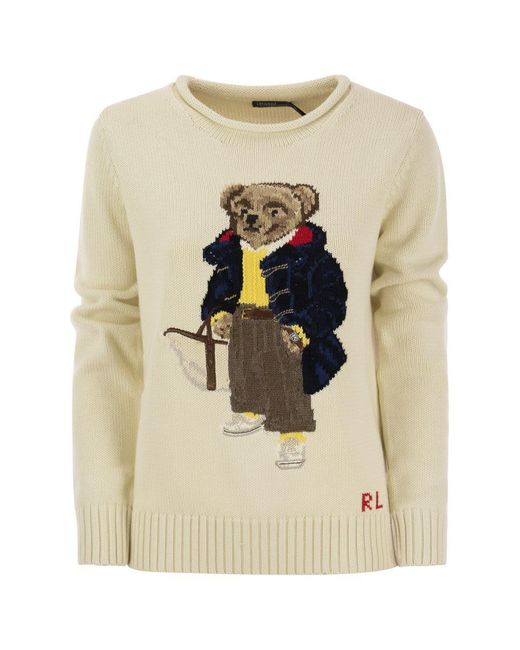 Polo Ralph Lauren Natural Polo Bear Cotton Jersey