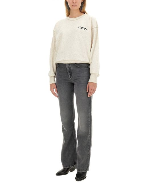 Isabel Marant White Sweatshirt "Shad"