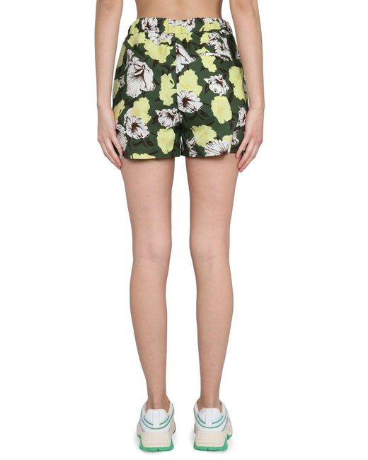 MSGM Green Shorts With Elastic