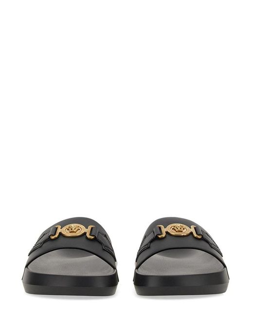 Versace Black Slide Sandal for men