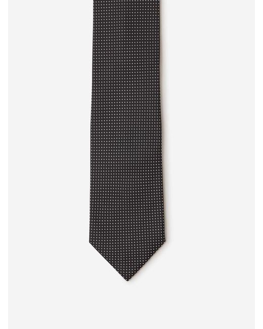 Brioni Black Polka Dot Tie for men